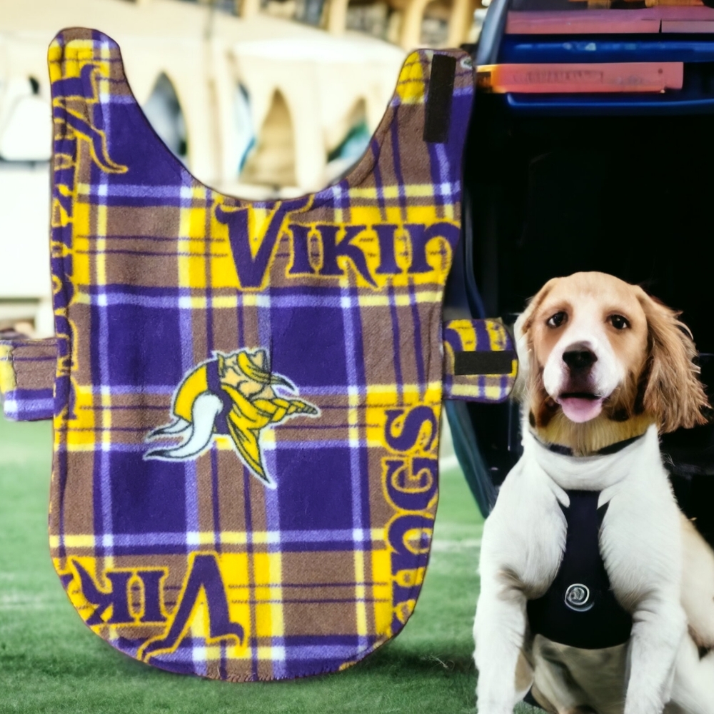 Host Pick 😊 Minnesota Vikings Game Day Pet Dog Fleece Coat Jacket Football NFL